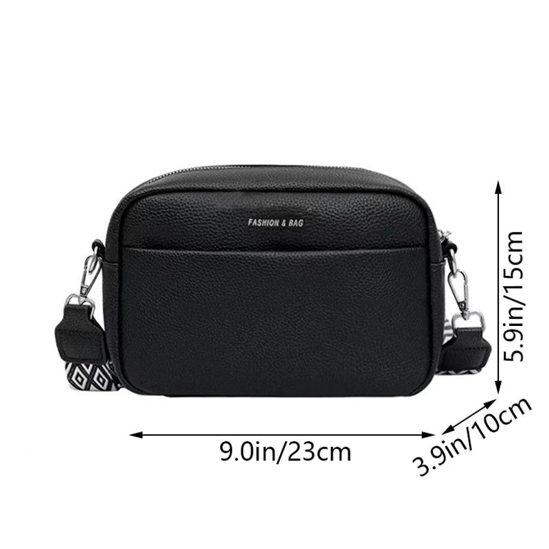 Trendy PU Crossbody Shoulder Bag for Women Stylish Design Pattern Strap Practical for Daily Casual Activities Outings