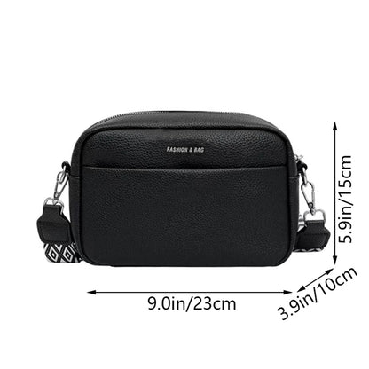 Trendy PU Crossbody Shoulder Bag for Women Stylish Design Pattern Strap Practical for Daily Casual Activities Outings