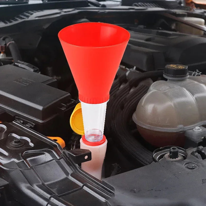 Universal Car Engine Oil Funnel Set Precision Clamp Leak-Proof PVC Versatile Tool for Hassle-Free Auto Filling Maintenance amagi
