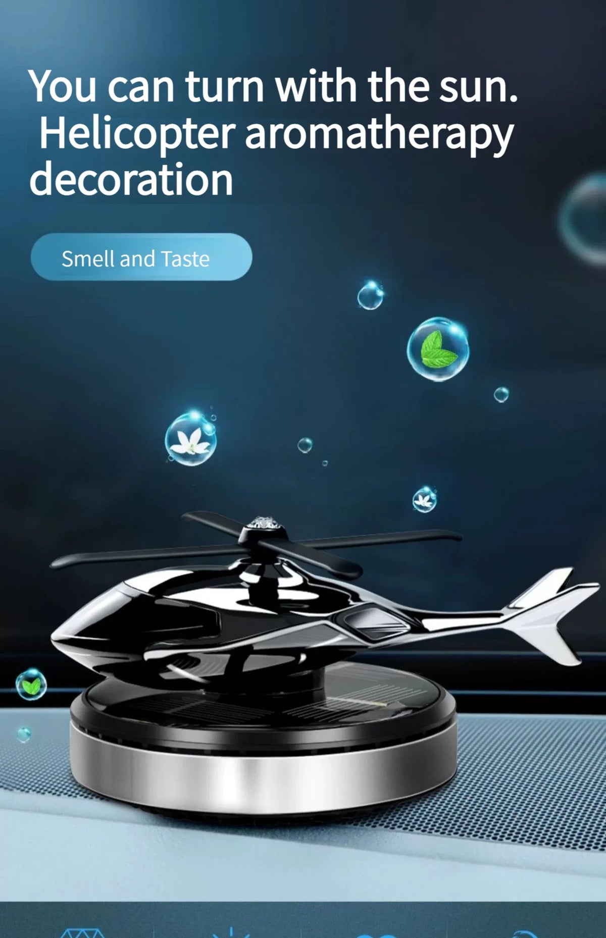 Car air freshener Solar Helicopter Styling Decorative Aromatherapy Car interior accessories Propeller rotary perfume diffuser