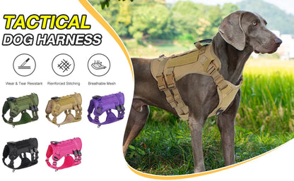Tactical Chest Strap Large Dog Explosion proof Outdoor Anti slip Tank Top Pet Traction Dog Harness Reinforcement Loop Dog Walkin