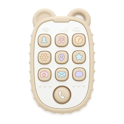 New Baby Teether Mobile Phone Shape Silicone Teether Teething Toy Kids Sensory Educational Toy Baby Gift Set