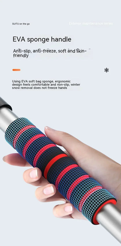 Winter Car Cleaner Extendable Snow Shovel Ice Scraper Brush Detachable Windshield Tool