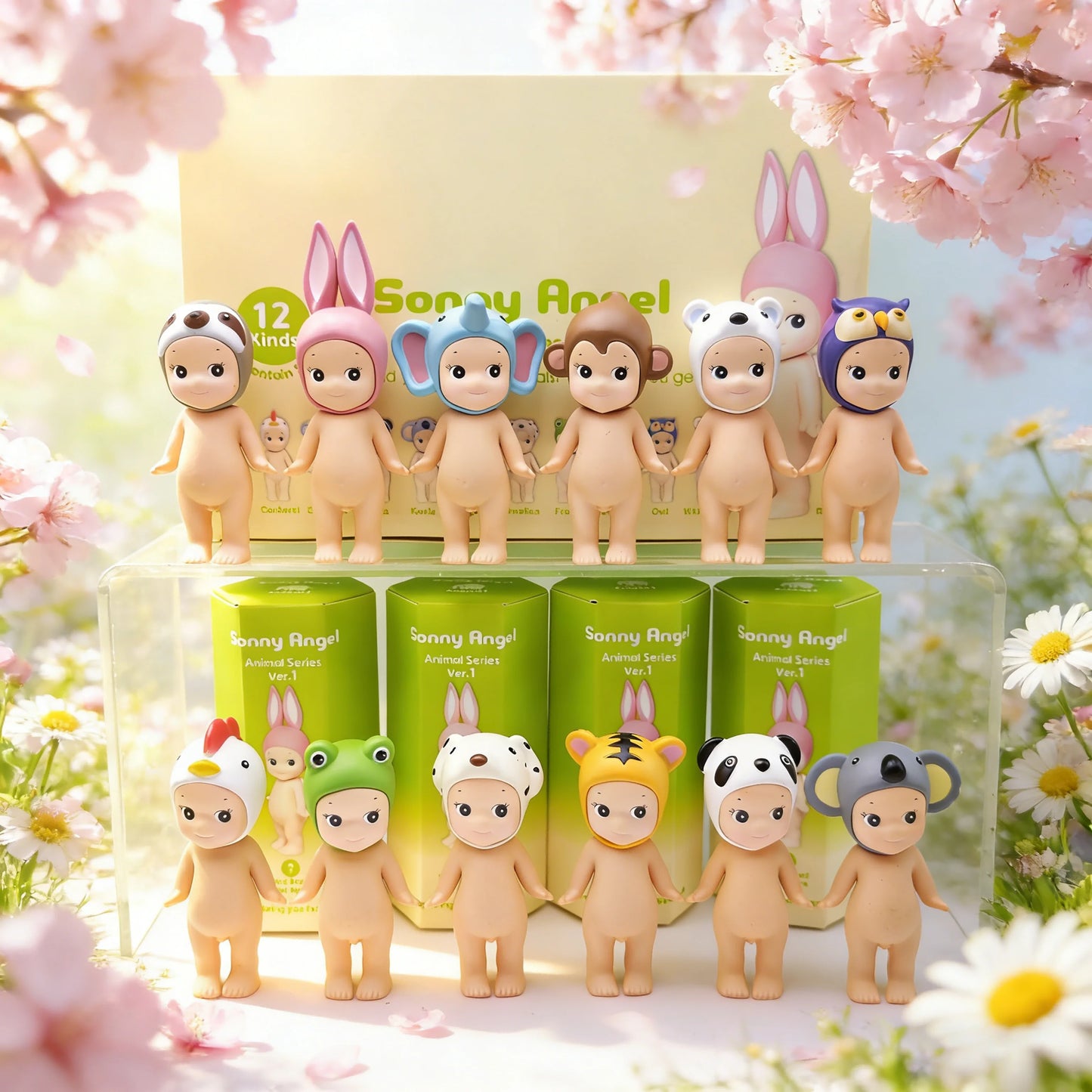 Sonny Angel Blind Box Toys Animal Series Ver.1 Anime Mini Action Figure Cute Doll Ornaments Collection Birthday Christmas Gifts