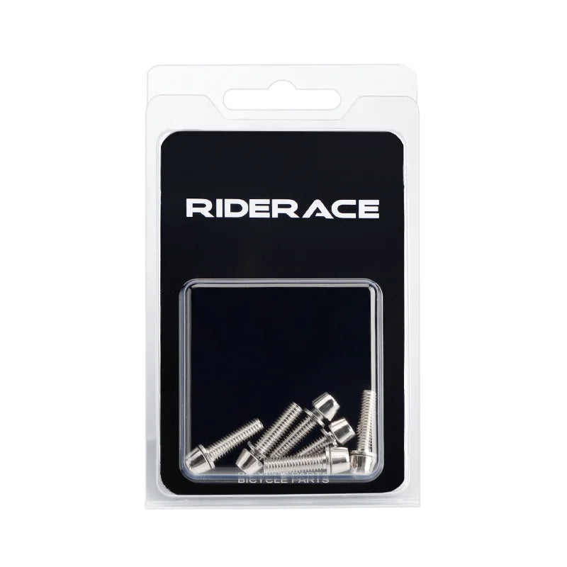 6pcs/set Bicycle Handlebar Screws Titanium-plated Colorful Steel M5*18MM MTB Bike Handle Bar Stem Riser Screw In Bolts