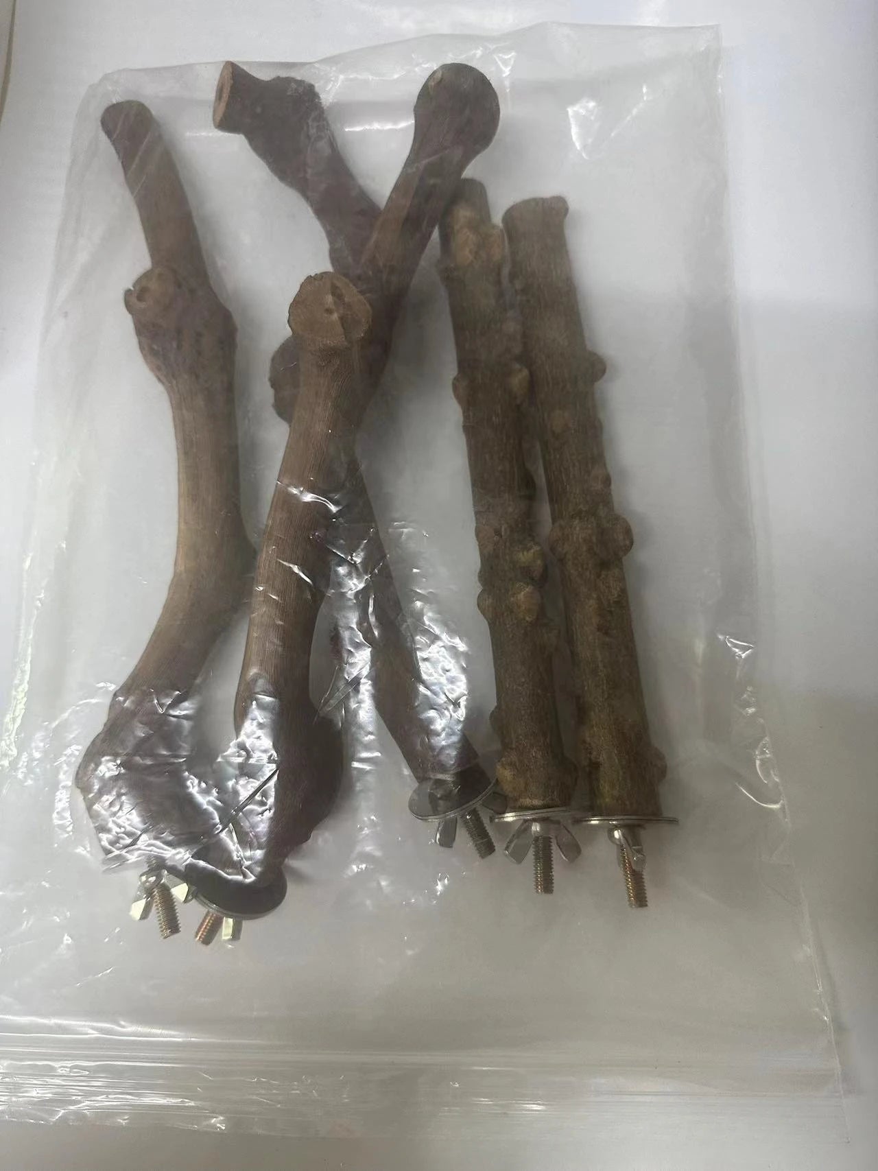 Pet Standing Stick Wild Grape Wood Pole Parrot Cockatiel Parakeet Station Board Bite Claw Grinding Toy Bird Cage Accessories