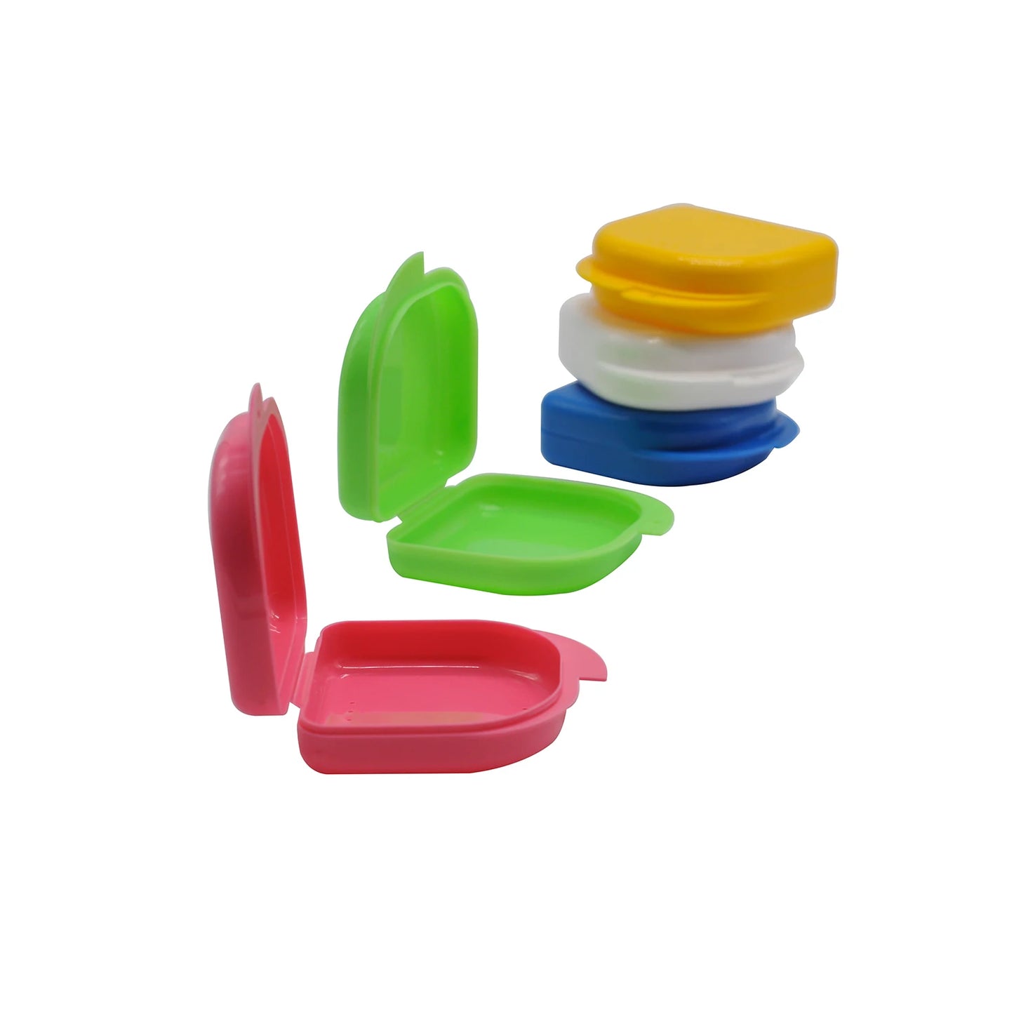 1x Denture Tray Box Dental Orthodontic Retainer Case Plastic Teeth Container False Teeth Protective Case For Storage Cleaning