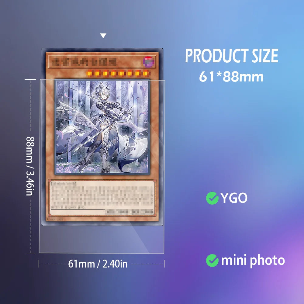 100PCS Transparent Standard Size Inner Card Sleeves 64X89MM Japanese Size 61X88MM MGT/YGO Card Protector for Double-sleeving