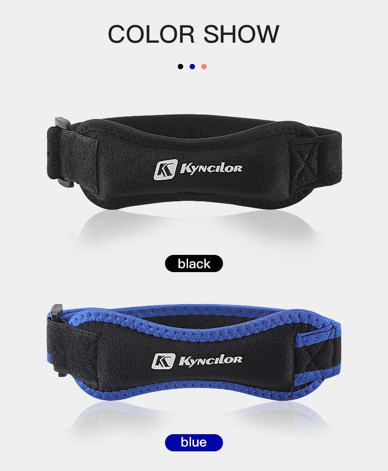 1PC Patella Kneecap Band Adjustable Silica Gel Knee Tendon Strap Protector Knee Pad Running Sports Cycling Gym Knee Support