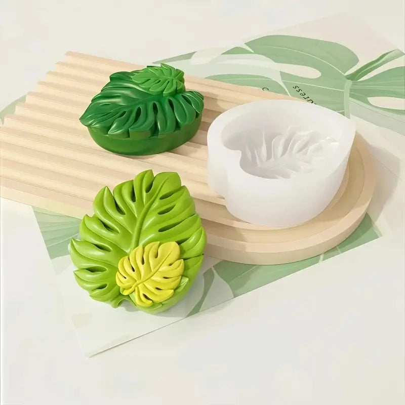 3D Tropical Leaves Silicone Mold for Handmade Soap Candle Resin Macking Molds DIY Art Crafts Aromatherapy Gypsum Ornaments Mould