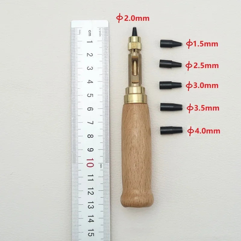 Automatic Belts Punch Replaceable Mute Rotary Punching Punchers Leather Punch Watch Craft Tool Hole Punch Screw Drill Tip Die