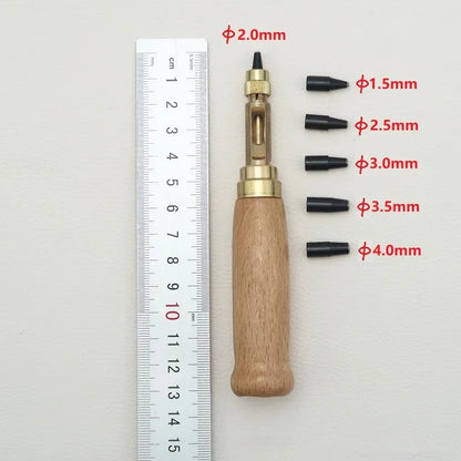 Automatic Belts Punch Replaceable Mute Rotary Punching Punchers Leather Punch Watch Craft Tool Hole Punch Screw Drill Tip Die