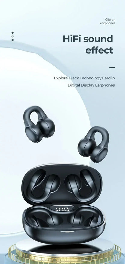 TWS X58 Wireless Bone Conduction Headphones Bluetooth Earphones Waterproof Sports Earbuds Earring Ear Hook With Mic Headset