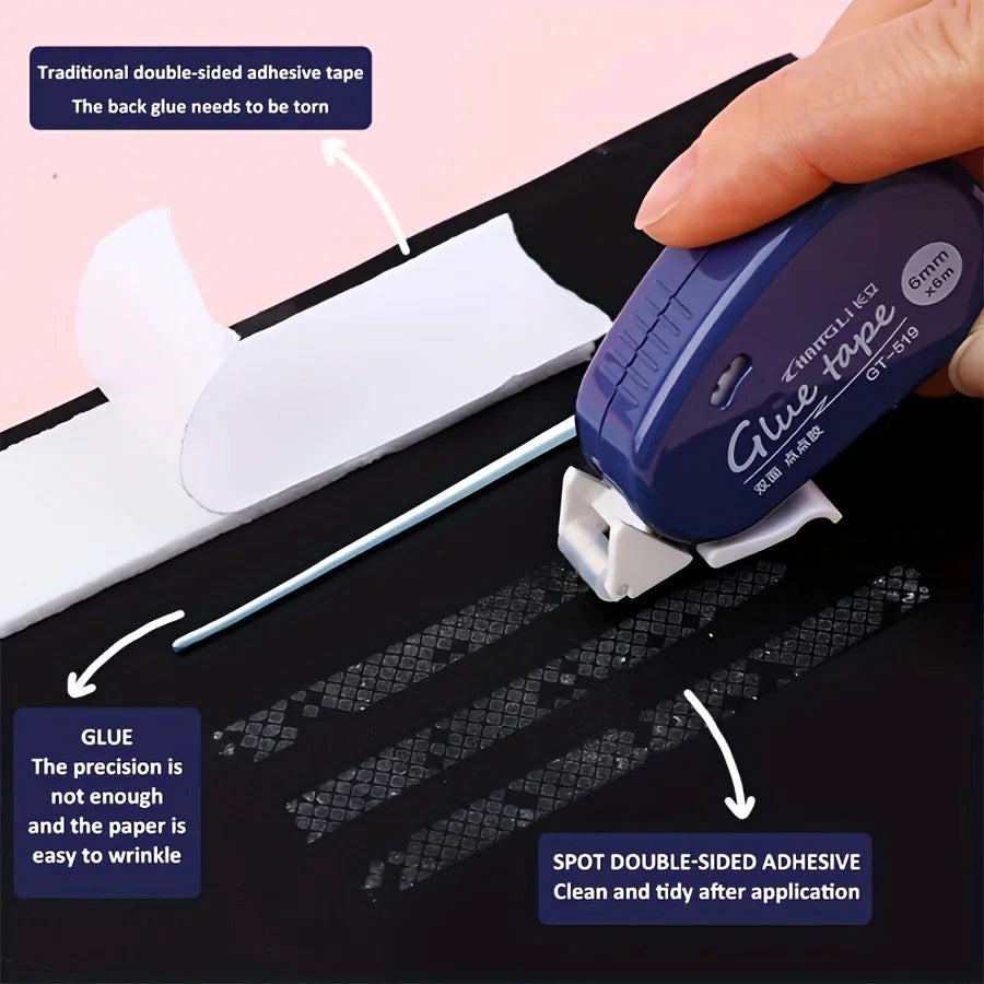 1/4pcs Double-sided Adhesive Dot Tape - Suitable for Collage Pictures, Handwritten Creations, School Stationery Items, Etc