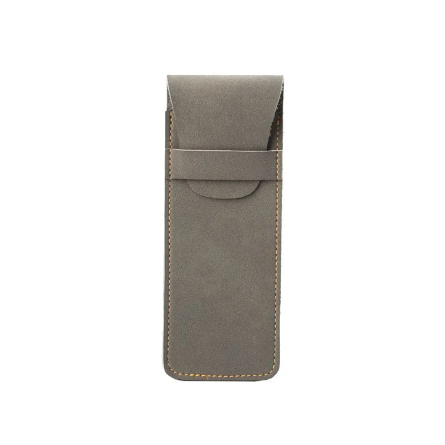 Vintage Frosted PU Leather Flap Pen Case High-end Fountain Pen Protective Sleeve Large Capacity Double Set of Pen Case