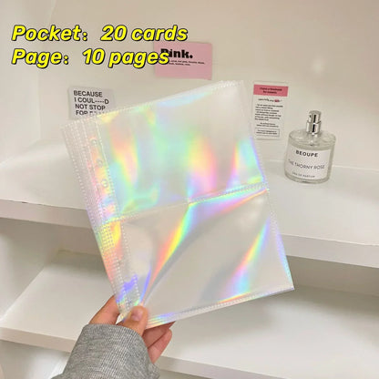 10pcs Laser A5 Photo Album Binder Refill Pockets Sleeves Toploader Photocards Notebook Diary Photo Album Inner Sleeves 포토카드 바인더