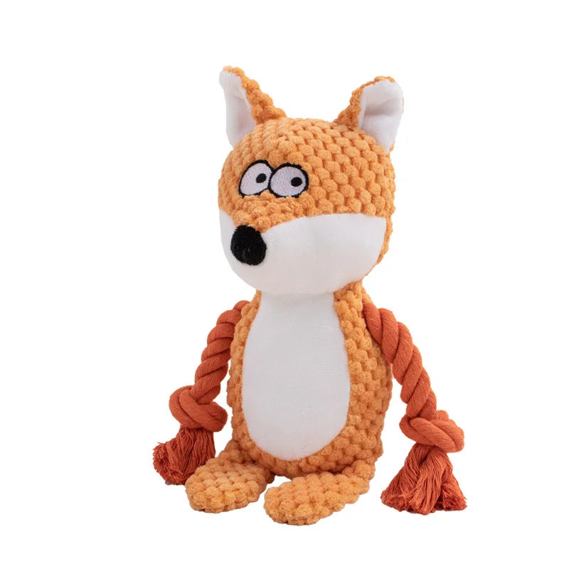 Stuffed Raw Small Dog Plush Interactive Toys Indestructible Bite Resistant Sound Puppy Toys Squeaky Dogs Rattle For Pet Supplies