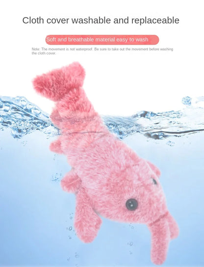 New Cat Toys Electric Lobster USB Rechargeable Simulation Jumping Shrimp Plush Electric Pet Teasing Cat Dogs Toys Pet Supplies