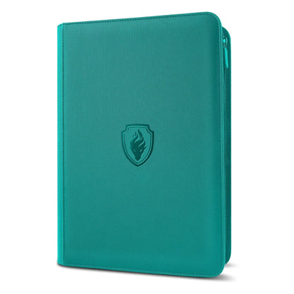 9 Pocket Zipper Card Binder, 360 Trading Card Holder Book, Premium PU Cover Zip Binder for Cards, Durable Side Loading Card
