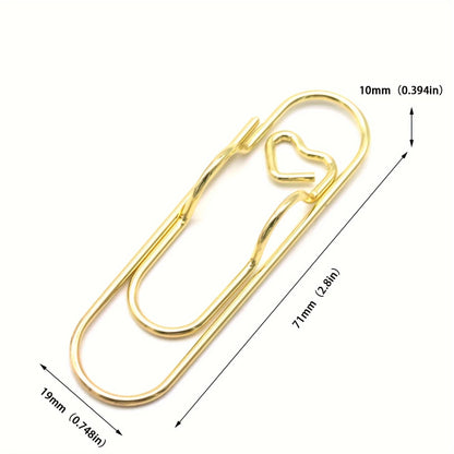 4Pcs Multifunctional Love Pen Clip, Portable Hanging Pen Button Fixed Seat Paper Clip for Notebook Stationery Accessories