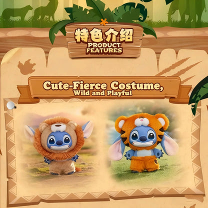 NEW Disney Stitch Wild Animal Series Blind Box Plush Dolls Pendant Cute Doll Ornament Mystery Box Surprise Toys Gifts