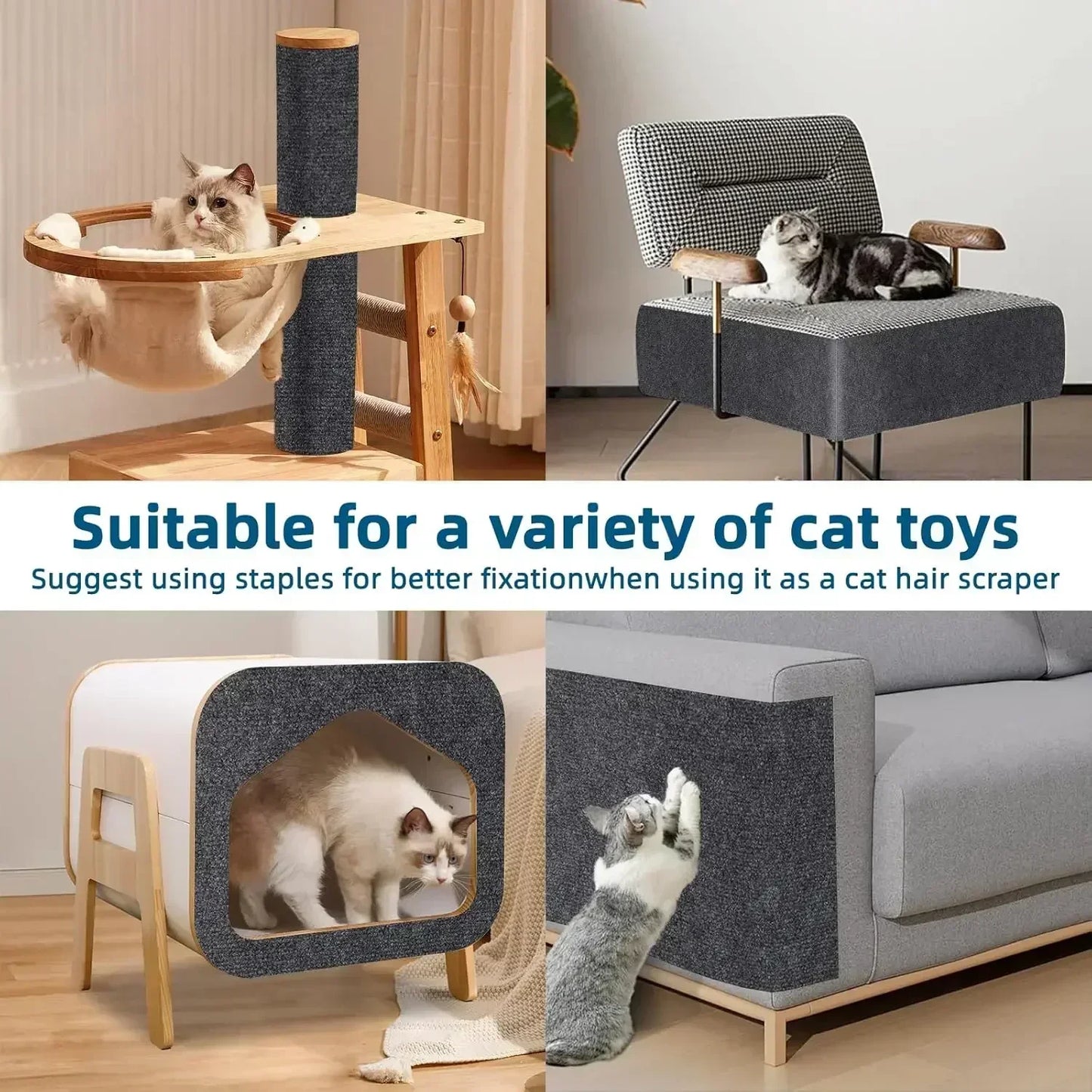 Self-Adhesive Anti Cat Scratch Sofa Mat Trimmable Cat Carpet Mat Prevent Cat Scratcher Furniture Couch Corner Wall Protector