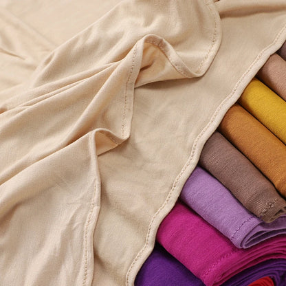 Premium Jersey Instant Hijab Good Stitch Stretchy Jersey Scarf Malaysia Wraps Plain Muslim Turban Headband Shawls Supplier