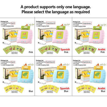 Early Education Flash Card Learning Toys Talking Flashcards for Kids Preschool English Electronic Audio Book Machine Gift