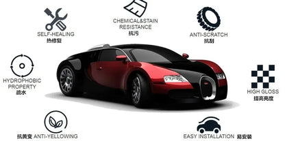 3 Layers 50x200/300/500CM Car Glossy PPF Clear Protection Vinyl Film For Vehicle Paint Motorcycle Laptop Skateboard Wraps