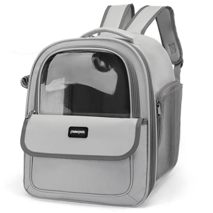 Large Capacity Breathable Mesh Portable Foldable Pet Carrier Backpack for Dog and Cat Outdoor Travel Camping Hiking Supplies
