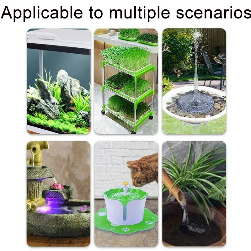 Ultra Quiet USB Aquarium Fish Tank Filtration Pump Mini Pet Fountain Submersible Adjustable Flow Water Circulation Pump 5V
