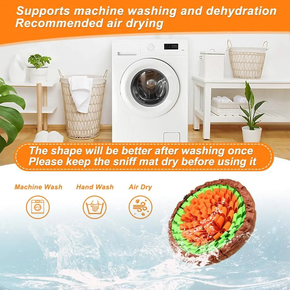 Pet Snuffle Mat for Dogs, Interactive Feed Game for Boredom, Encourages Natural Foraging Skills for Cats Dogs Bowl Travel Use