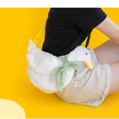 1 Pc Cute Simulation Duck Shoulder Bag Crossbody Plush Big Goose Backpack Purses and Handbags Crossbody Bags for Women