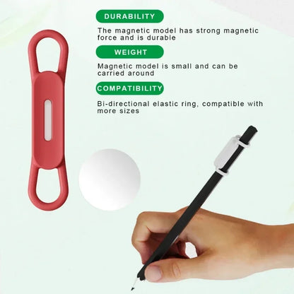 1-5PCS Magnetic Pen Pencil Holder, Silicone Adjustable Pen Holder for Desk, Refrigerator, Whiteboards, Office Desk Accessories