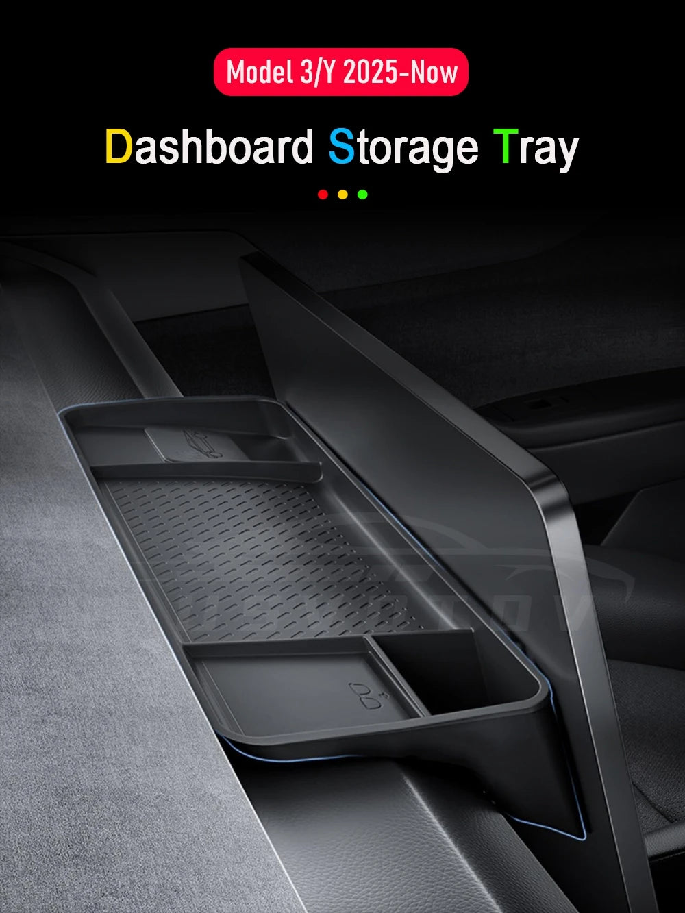 Center Console Organizer For Tesla Model Y Juniper Model 3 Dashboard Behind Screen Storage Box Sunglasses Holder Car Accessories