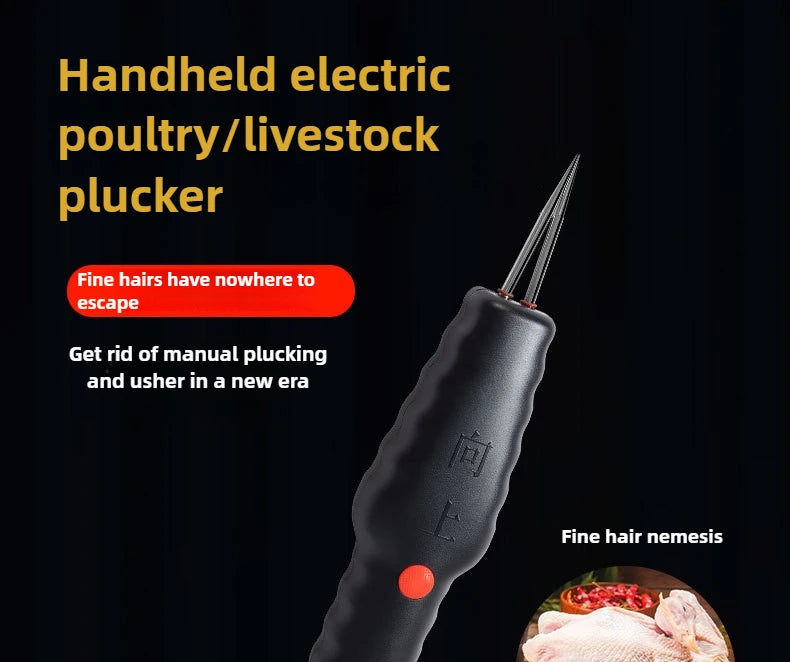 Portable Electric Chicken Plucker Fully Automatic Handheld Poultry Feather Removal Tool for Duck Goose Quail Defeathering