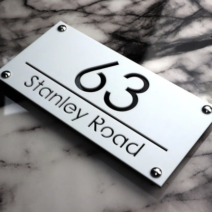Customized Sign Outdoor House Number Plate Personalized Family Address Name Hotel Sign 3D Acrylic Laser Cut Wall Plaque