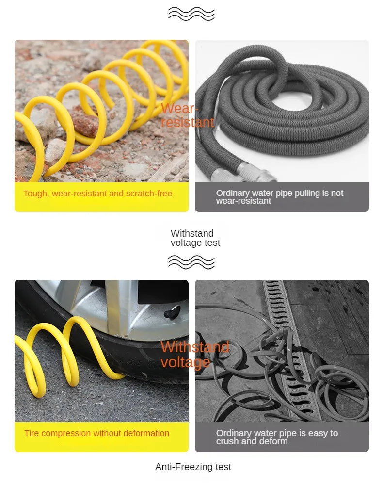 Telescopic Water Pipe with High-pressure Nozzle Car Washing Tool Set Extension Hose Water Hose for Pressure Cleaner