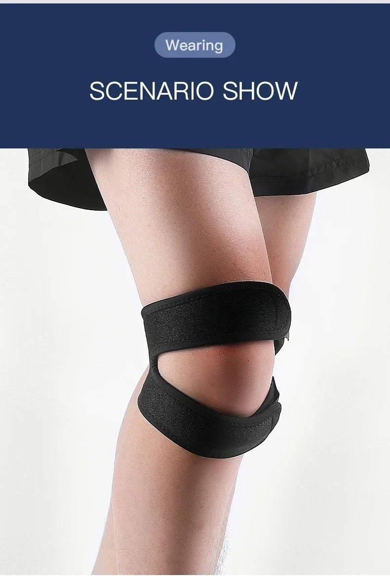 1PC Pressurized Knee Wrap Sleeve Support Bandage Pad Elastic Braces Knee Hole Kneepad Safety Basketball Tennis Cycling Knee Pads