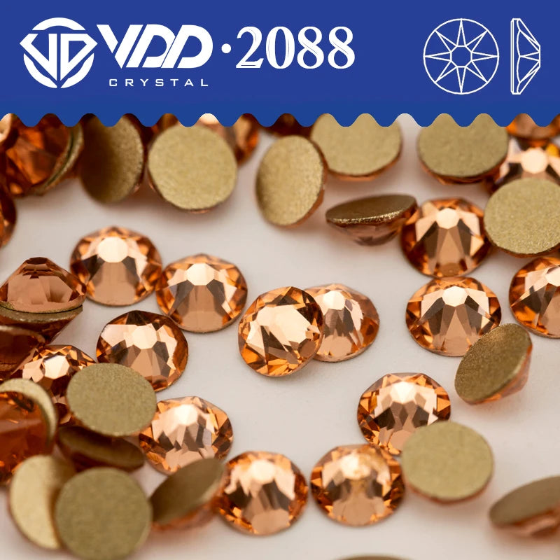 VDD SS16-SS30 High Quality AAAAA 2088 Rhinestones Crystal Flatback 8 Big 8 Small 16cut Stones For DIY Crafts Nail Art Decoration