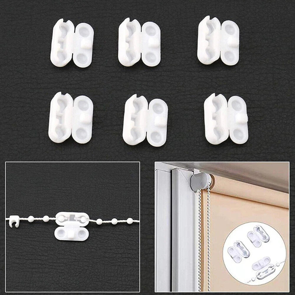 10pcs Plastic Roller Blinds Pull Cord Connector Curtain Chain Connector For Vertical Blinds Joiners Spare Tool Replacement
