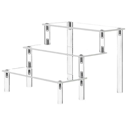 New 30cm Acrylic Display Stand,Clear Display Riser Rack for Cupcake,Perfume Doll Décor and Organizer Display Stand Nail Storage