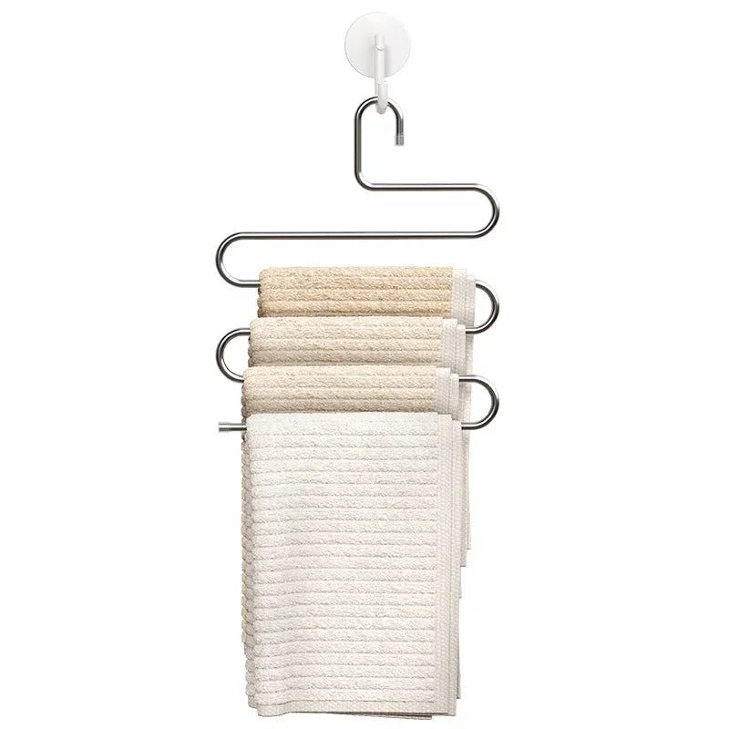 5 Layers Multi-functional Clothes Hangers Non-slip Pant Storage Rack Cloth Rack with Multiple Functions for Hanging and Storage