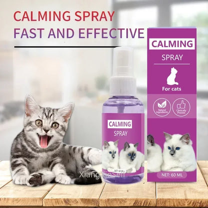 60ml Calming Spray Feline Anti Stress Pheromone Emotional Soothing Spray Health Cleaning Supplies for Cats