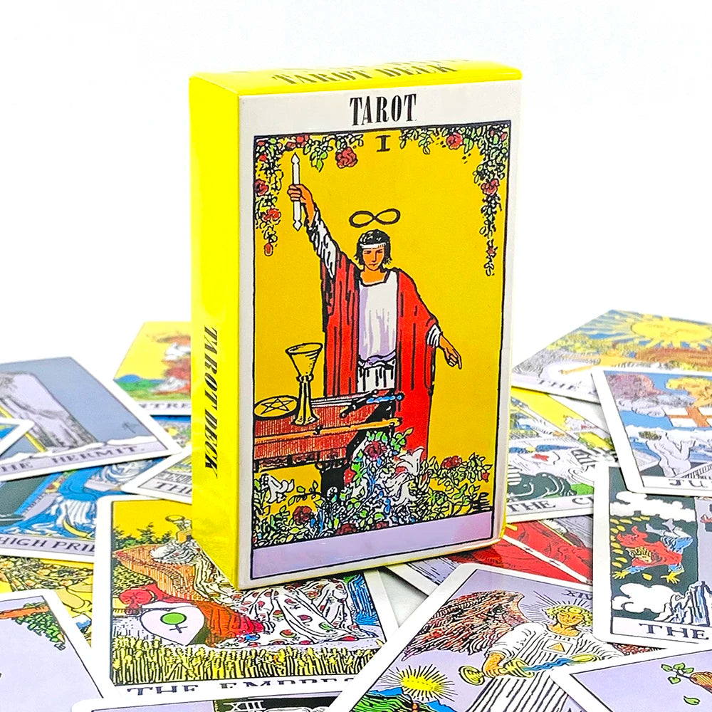 Hot-selling Tarot Cards A 78PCS Tarot Deck English Version Prediction Divination Board Game, Halloween and Christmas Gifts