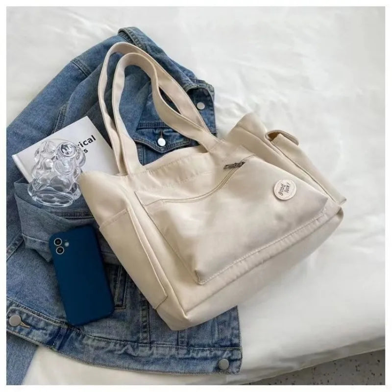 2025 Fashion Shoulder Bag for Women's Class Large Capacity Student Tote Bag  New Canvas Commuter Handbag Women Bag Eco Bag