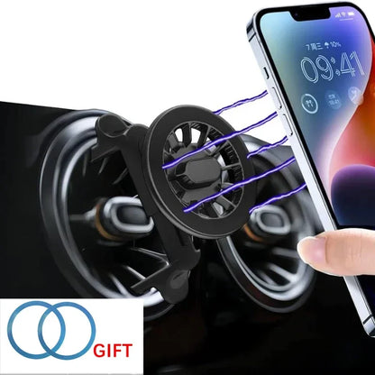 Round Air Outlet Phone Holder Car for Mercedes Benz A B C E S Class Gla Glc Gle Gls AMG W205 W213 E200W247 Magnetic Phone Stand