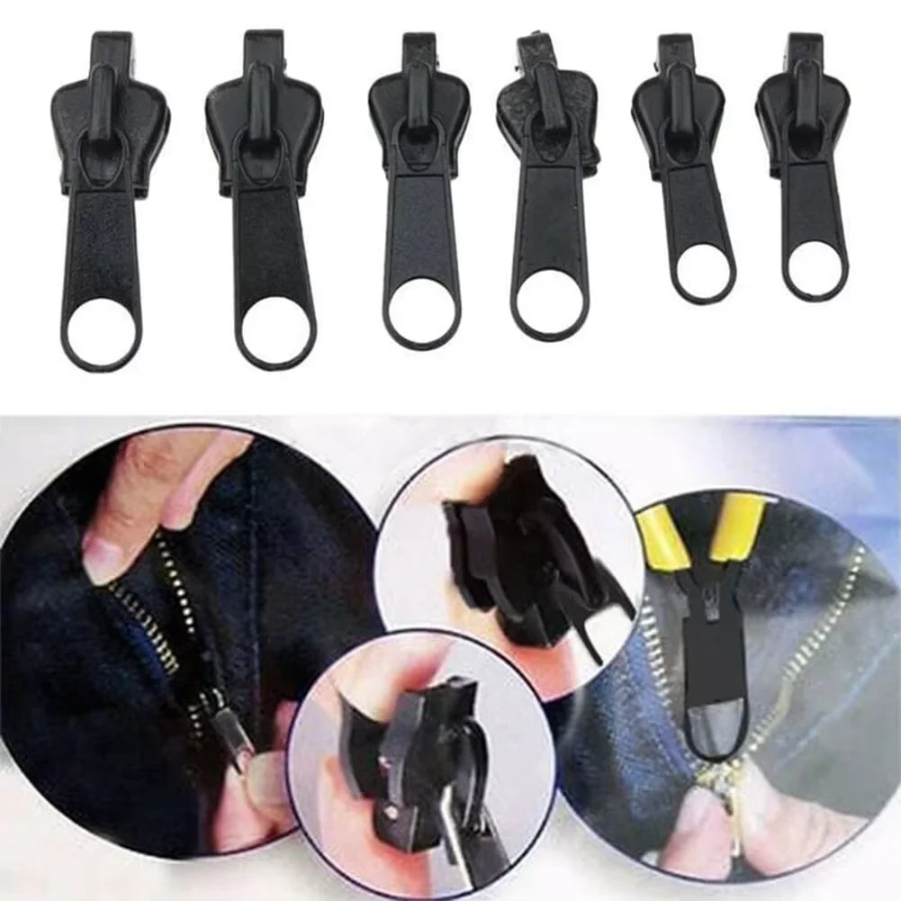 Universal Instant Fix Zipper Pull 3Size Repair Kit Replacement Zip Slider Teeth Rescue New Design Zippers For Sewing Clothes Bag