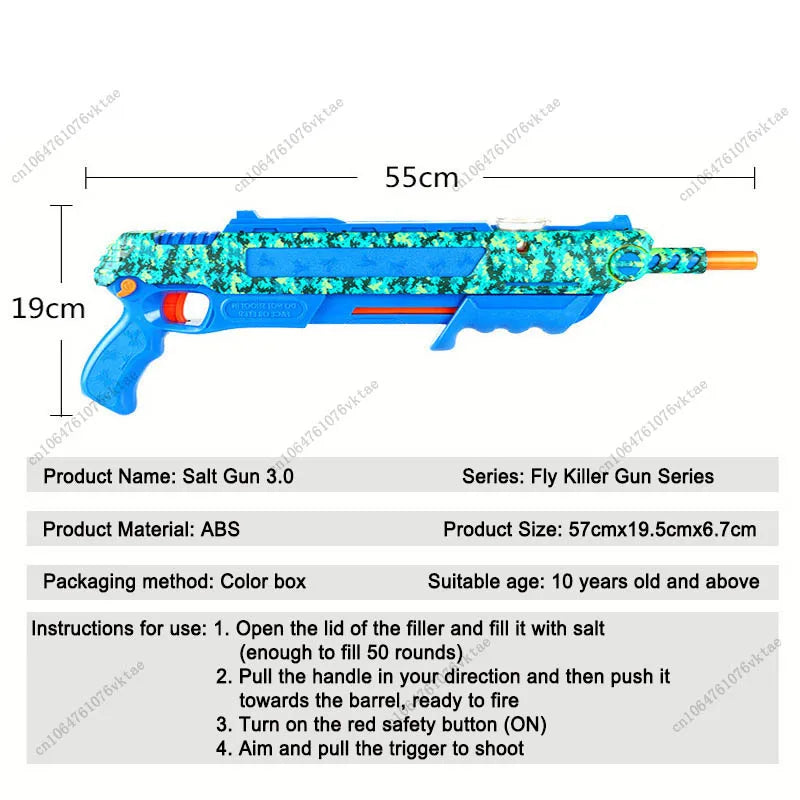 New Edition Children's Fly and Mosquito Gun Gift Salt Gun Shot Gun Adult Toy Gun Mosquito and Fly Eliminating Gun 3.0