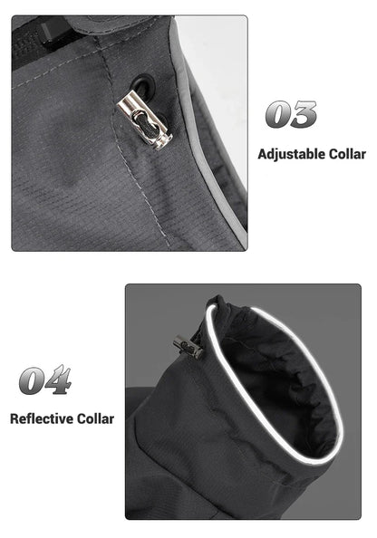 Dog Raincoat with Harness Waterproof Pet Rain Jacket for Small Dogs Adjustable Reflective Dog Rain Overalls with 4 Legs